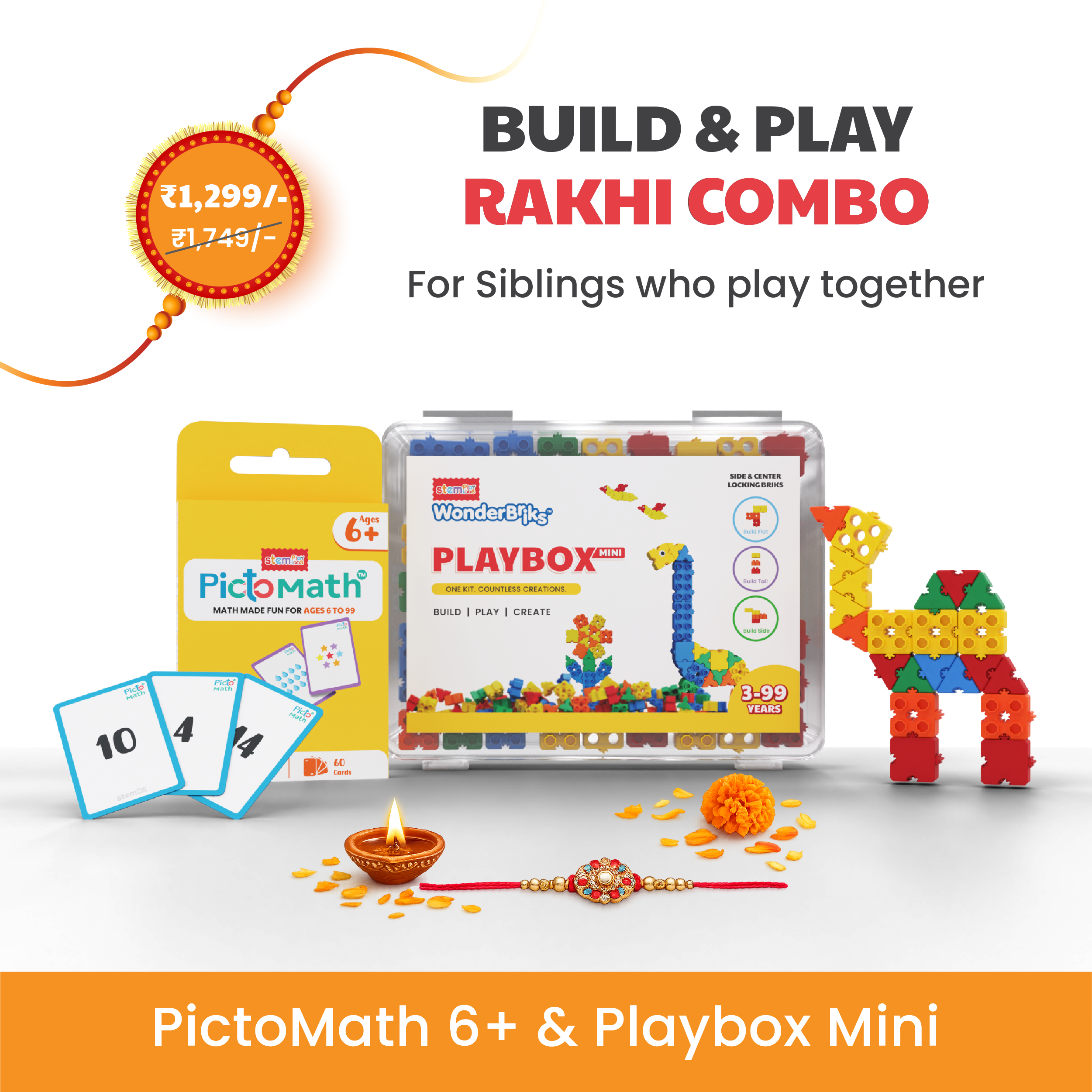 Build & Play Rakhi Combo [PictoMath 6+ & PlayBox Mini]