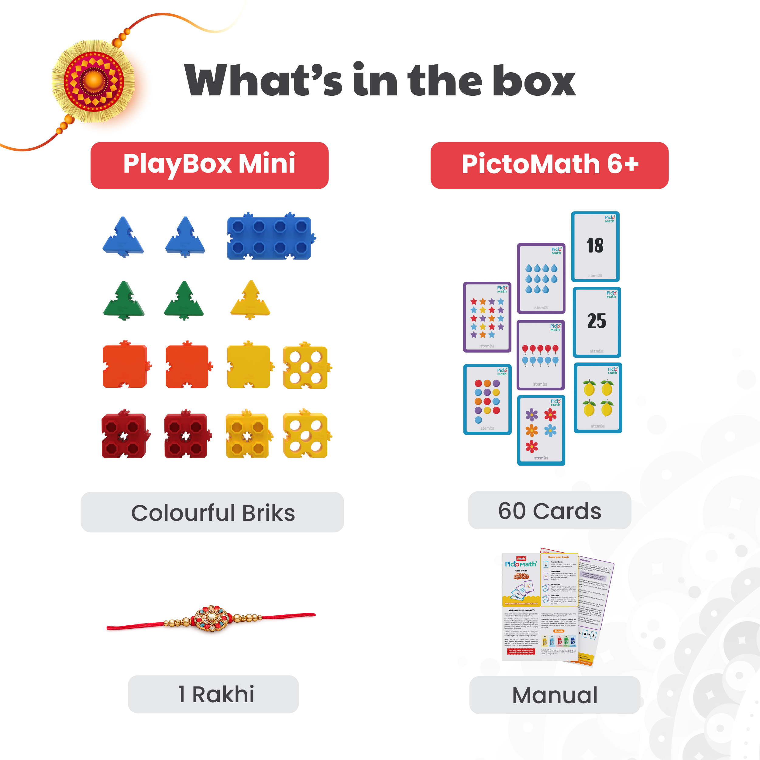 Build & Play Rakhi Combo [PictoMath 6+ & PlayBox Mini]